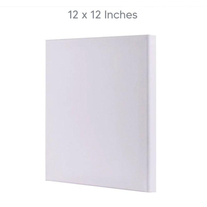 12x12 Inches Painting Canvas | Square Canvas For Painting | 100% Small Cotton Stretched Canvas | Canvas Board for Paint Art | Strong Framed Canvas | 1 Piece