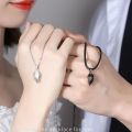 Couple Necklace Attracting Magnet Chain A Pair Of Stitching Attracting Individuality Necklace For Women Men. 