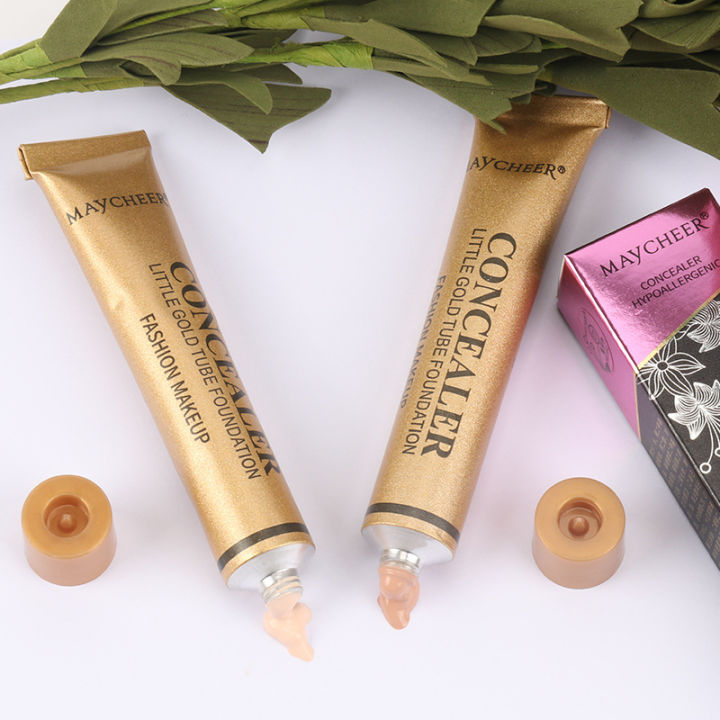Mei Qian'er's small gold tube concealer, liquid foundation, acne scars, dark circles, oil control, moisturizing, no pastel makeup