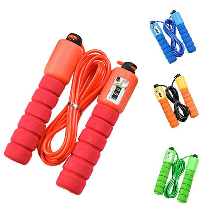 Adjustable Exercise & Fitness Jump Rope Skipping Rope With Counter Meter Cardio Equipment For Home Fitness