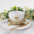 3D Tea Cup Love Silicone Mold With Tray DIY Gypsum Cement Coffee Cup Decoration Storage Plate Ornament Mold Home Handicraft. 