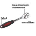12pcs 1/4 Inch Ratchet Socket Wrench Set Drive Socket Set 10 Sockets 2 Way Quick Released Ratchet Handle And Extension Bar. 