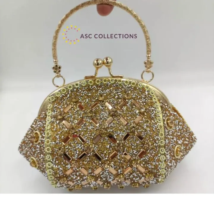 ASC%20Collection%20New%20Design%20Bridal%20Clutch%20Bag%20with%20Metal%20Frame%20and%20Fresh%20Stones%20in%203%20Colors:%20Silver,%20Golden,%20and%20More%20-%20Image%202