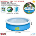 5 Ft Bestway Inflatable Fast Set Swimming Pool For Kids & Family 60 Inch Width Inflatable Solid Sidewall Large Swimming Pool With Vinyl Deep 15 Inch Depth Water Splash Fun Party Game Indoor & Outdoor Picnic With Family Fast Easy & Simple to Assemble 57241. 