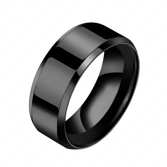 PURE%20BLACK%20TITANIUM%20RING%20FOR%20MEN%20AND%20WWOMEN%20NEVER%20SHADED%20-%20Image%203