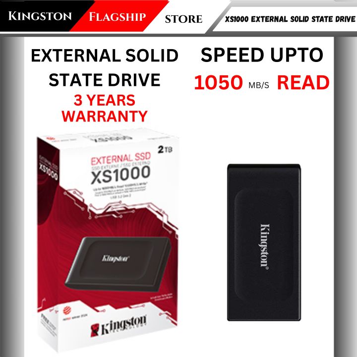 Kingston External SSD 1000/2000 GB USB 3.2 Gen 2 External SSD Drive - 2 Years Warranty