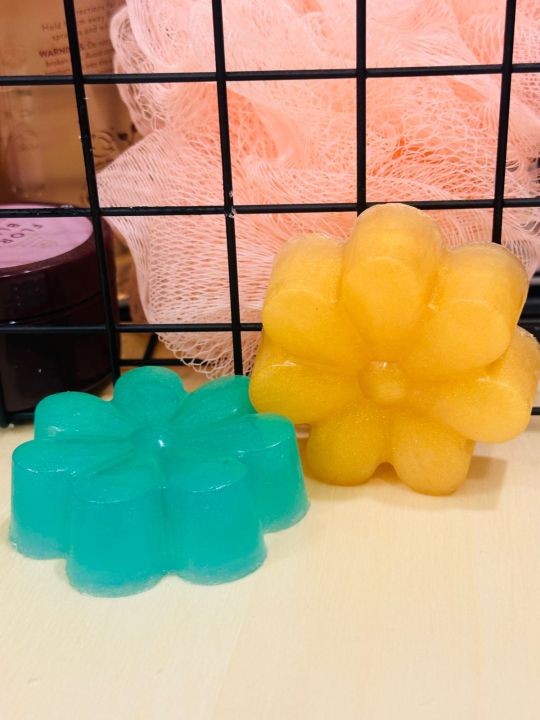 Handmade Floral Glycerin Soap Bar | Customizable Flower Soap | Pack of 6 | Organic Soap with Choice of Fragrance & Color