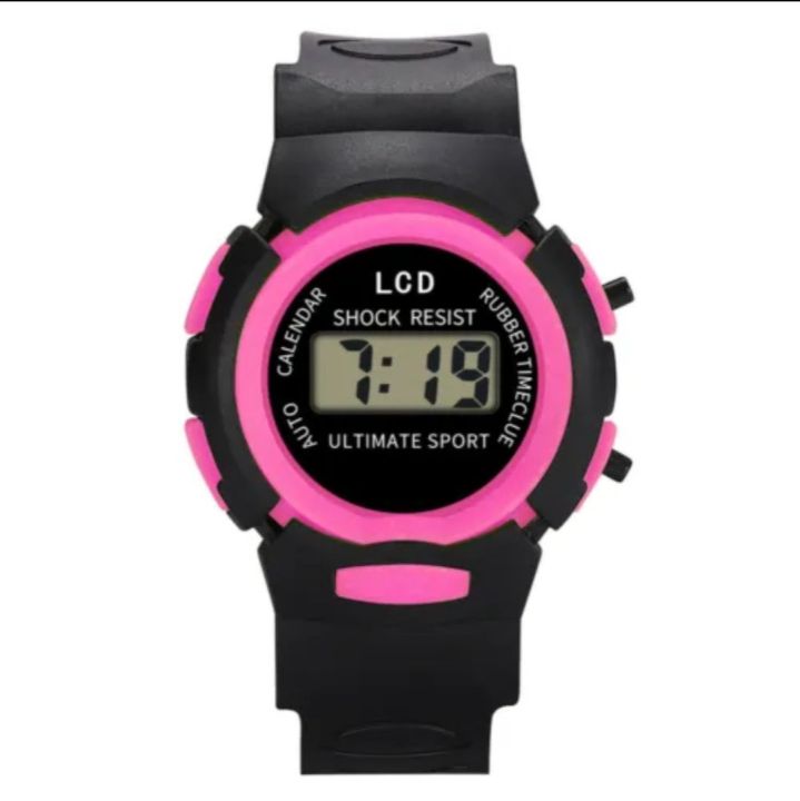 Kids%20watch%20silicone%20black%20straps%20round%20shape%20digital%20watch%20-%20Image%203