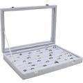 Ring Storage Box - Jewellery Box for Rings with Glass 72 ring csae. 