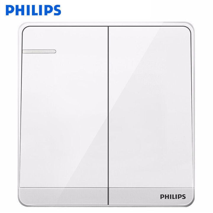 Philips%2086%20National%20Standard%20Wall%20Switch%20and%20Socket%20Precision%20Steel%20Frame%20Concealed%205-hole%20White%20One%20Open%20Dual%20Control%20Panel%20-%20Image%207