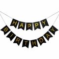 41 Gold & Silver Happy Birthday Decoration Set- Including Black Happy birthday Cards, 20 Pure Latex Balloons, 4 foil Balloons with Confetti Balloons. 