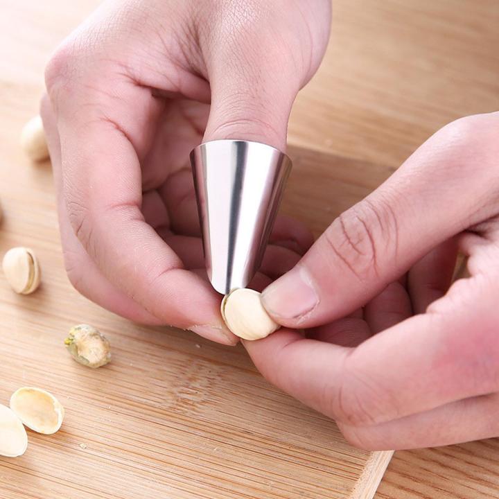 Stainless Steel Kitchen Cutting Guard Protection Tools Finger Protectors Peanut Sheller Vegetable Nuts Peeling Finger Guard
