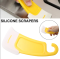 Reusable Silicone Pot Cleaning Spatula Kitchen Utensils Washing Scraper Cake Baking Pastry Tools Supplies - 2Pcs. 