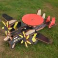 Airplane Assembly 3D Wooden Model - DIY Educational Development Puzzle Toy. 