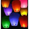 10 Sky Lanterns Pack in Multi Colors. 