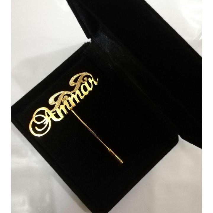 Customize Name Coat Pin, Lapel Pin, Name Brooch