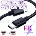 Samsung Galaxy S20 Plus Note 10 Pro Type C Cable USB3.0 25W PD USB Type-C To Type-C Fast Charger Cable For Note10 S20 Ultra 1M. 