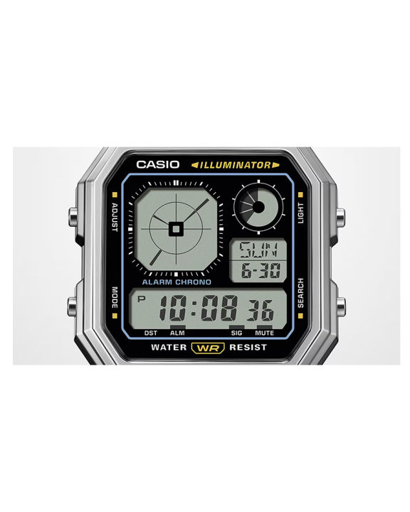 Casio%20General%20Vintage%20Mens%20Silver%20Resin%20Case%20Round%20Digital%20World%20Time,%20Stop%20Watch,%20Timer,%20Alarm,%20LED%20Backlight,%20Calendar,%20Multi-Function%20Silver%20Stainless%20Steel%20Bracelet%20Watch-A130WE-1ADF%20-%20Image%203