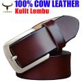 COWATHER Men Dress Casual Belts with Genuine Leather Classic Belt for Men 3.8CM Wide Belts. 