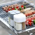 4in1 Salt , Pepper , Chilli , Masala Jar with Lid Airtight - Multi-Compartment Spice Organizer for BBQ & Outdoor Cooking, Durable Material. 