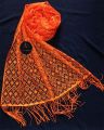 Net Stole Dupatta For KIds Girls PEACH YELLOW ORANGE Color Makri Net Dupatta For Younger Girls. 