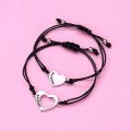 Mother Daughter Bracelets Set 2pcs Mommy And Me Matching Stainless Steel Love Heart Jewelry Gift Mother's Day Bracelet. 