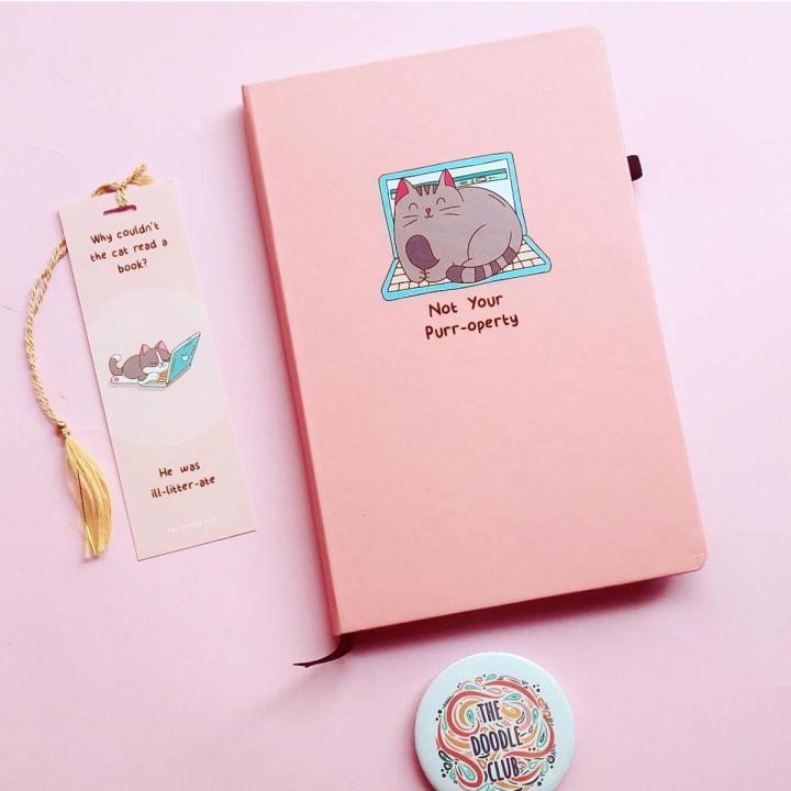 Pink Not your purroperty Blank Journal / Notebook/ Diary / Blank Note book / Blank A5 Pages