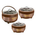 Hot pot - 3 pcs set Metallic Volume 2 | Brown. 