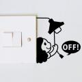 Switch Off Save Energy Emoji Patches - Creative Wall Stickers for Home Decor. 