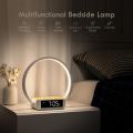 WILIT Bedside Table Lamp, Touch Lamp with Alarm Clock with Qi Wireless Charging Wake-up Light, LED Desk Lamp 3-Grade Dimmable Nightstand Light for Bedroom, Living Room, Office Model B17. 