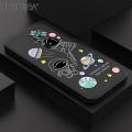 Hontinga for OPPO A5 2020 / A9 2020 Case NASA Earth Planet Astronaut Phone Case Square Edge Pattern Liquid Silicone Cases Full Cover Camera Case. 