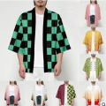 Anime Demon Slayer kimono adult Tanjiro Nizu print cardigan cloak. 