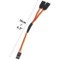 15Pcs 150mm Y Type Extended Line Extension Lead Wire Cable For Futaba Jr Y Harness Servo Lead Extension. 