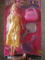 Doll set for girls - Doll with Purse and Hair Brush Set. 