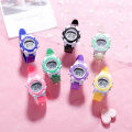 Electronic Watch Children's Style No Alarm Clock Calendar Week Night Light. 