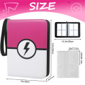 Trading Card Binder with 50 Removable Sleeves - Can Hold 400 Cards, Premium Card Holder Folders, Card Album Easy to Use Yellow. 
