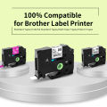 12mm Ribbon for Brother Label Tape Compatible for Tze-Label Tape tze231 for P-touch PTH110 H107 P710BT Cartridge Label Printer PCardiaCP. 