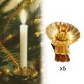 5x Candle Clips New Year Easy to Clip Daily Use Metal Candlestick Holder Clips for Birthday Wedding. 