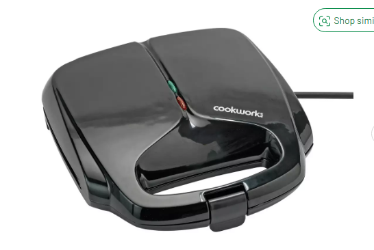Cookworks 2 Portion Sandwich Toaster - Black