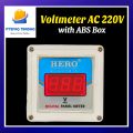 HERO Digital AC VoltMeter High Quality Electric Panel Voltage Meter LED Voltage Indicator AC-220V with ABS Plastic Box. 