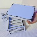 1-12 Scale Bed and Mattress Structure with 2 side tables 2 Lapms for doll house furniture set. 