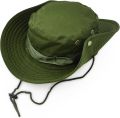 Green Boonie Jungle Cap - RipStop Military Army Vietnam Bush Sun Hat. 