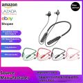 Stereo Bluetooth Headset With Magnetic Suction Hanging Neck Type For Large Power Super Long Life Led Display And A Half Into The Ear. 
