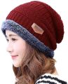 Winter Woolen Cap for Men And Women, Beanie Neck Warmer Cap Full Set, 2 Piece Garam Muffler Topi For Ladies, Winter Collection, Knitted Hat Scarf Cap, Winter Cap With Neck Cover, Cap With Neck Warmers, stylish skull cap, Thicken Hedging Balaclava Skullies. 
