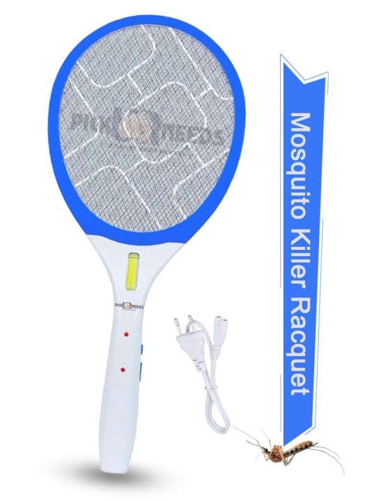 Rechargeable Insect Killer Racket,  Rechargeable Electronic Mosquito Bat/Racket, Insect Killer Rechargeable Insect Killer Racket – High Voltage Electric Mosquito Swatter (3000V) | Long Battery Life