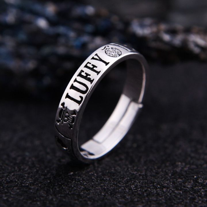 Anime Trafalgar D Water Law Rings Cosplay Straw Hat Design Ring Adjustable Uni Jewelry Prop Accessories Gift