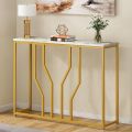 Console Table, Hallway Table, Narrow Console, Side Table, Modern Design, Metal and  MDF Laminated Wood Sheet top. 
