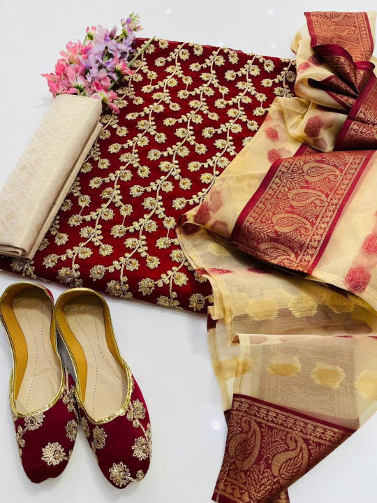 New%20Design%203Pcs%20Suite%20Winter%20Collection%202024%20New%20Design%20Shafon%20Nag%20Jaal%20Work%20Shirt%20Along%20Organza%20Brosha%20Duppata%20Masori%20Trouser%203%20Piece%20With%20Beautiful%20Gift%20For%20Everyone%20-%20Image%204