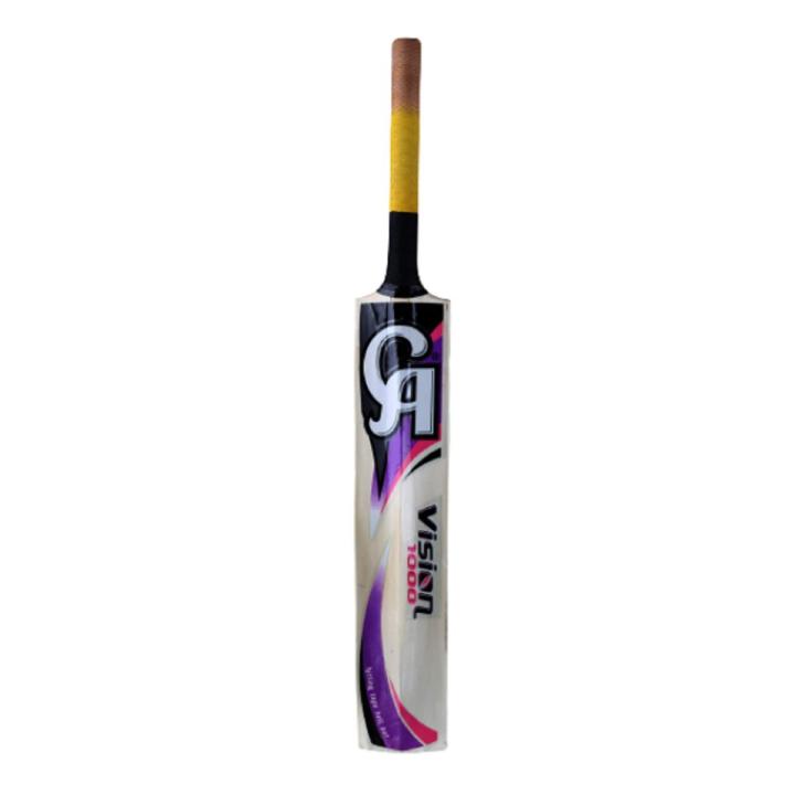 High Quality CA Vision 1000 Tennis Cricket Bat With 6 Wickets & 3 Tennis Balls