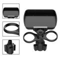 Car Cup Holder Tray With Swivel Base 360 Degree Adjustable Car Cup Holder Food Tray Organized 2 Drink Holder For Car Accessories. 